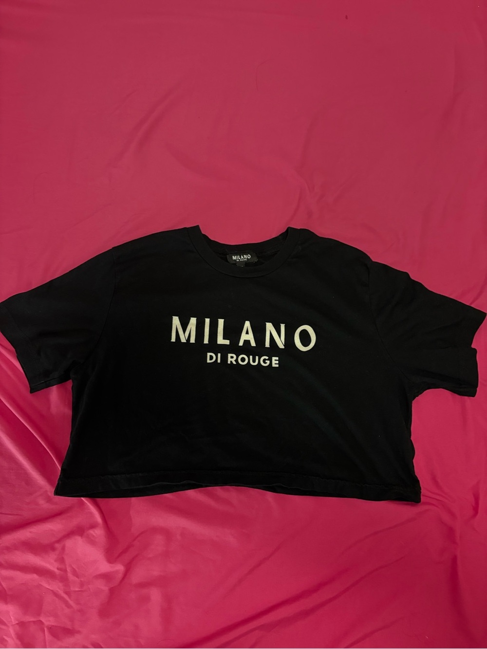 Milano Di Rouge Black Logo Crop Top